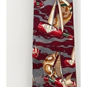 Men's Patterned Tie - Red and Black